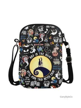 Waterproof Polyester Halloween Messenger Bag Crossbody Horror Night